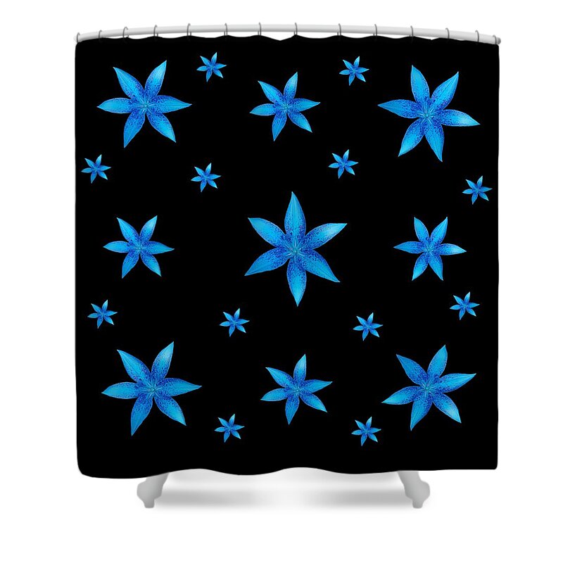 Blue Shower Curtain featuring the photograph Blue Star by Rachel Hannah