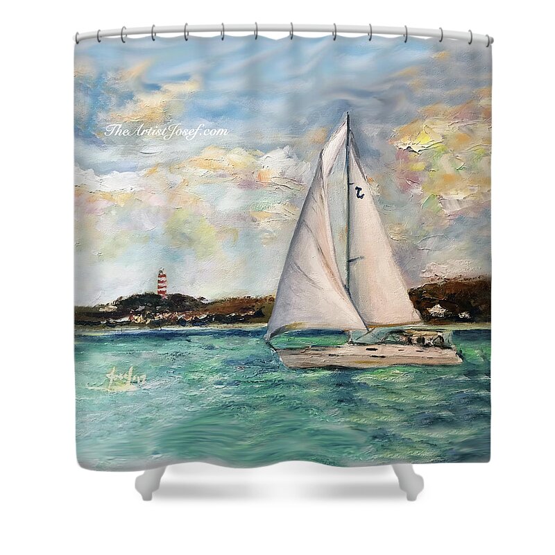Satisfaction Shower Curtain featuring the painting Satisfaction by Josef Kelly