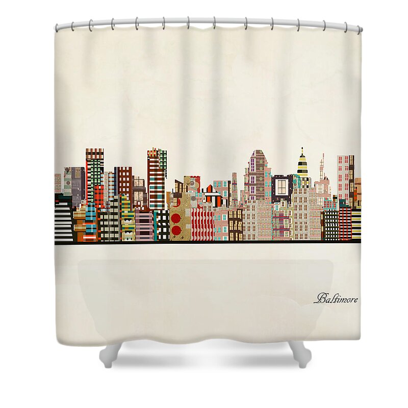 Baltimore Skyline Shower Curtains