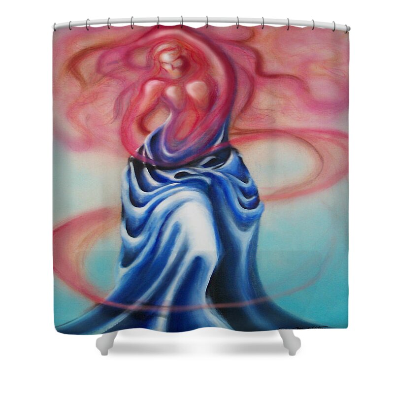 Female Shower Curtain featuring the painting Change by Kevin Middleton