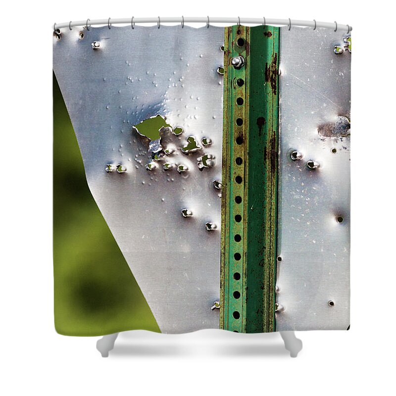 Bill Kesler Photography Shower Curtain featuring the photograph Bullet Hole Yield by Bill Kesler