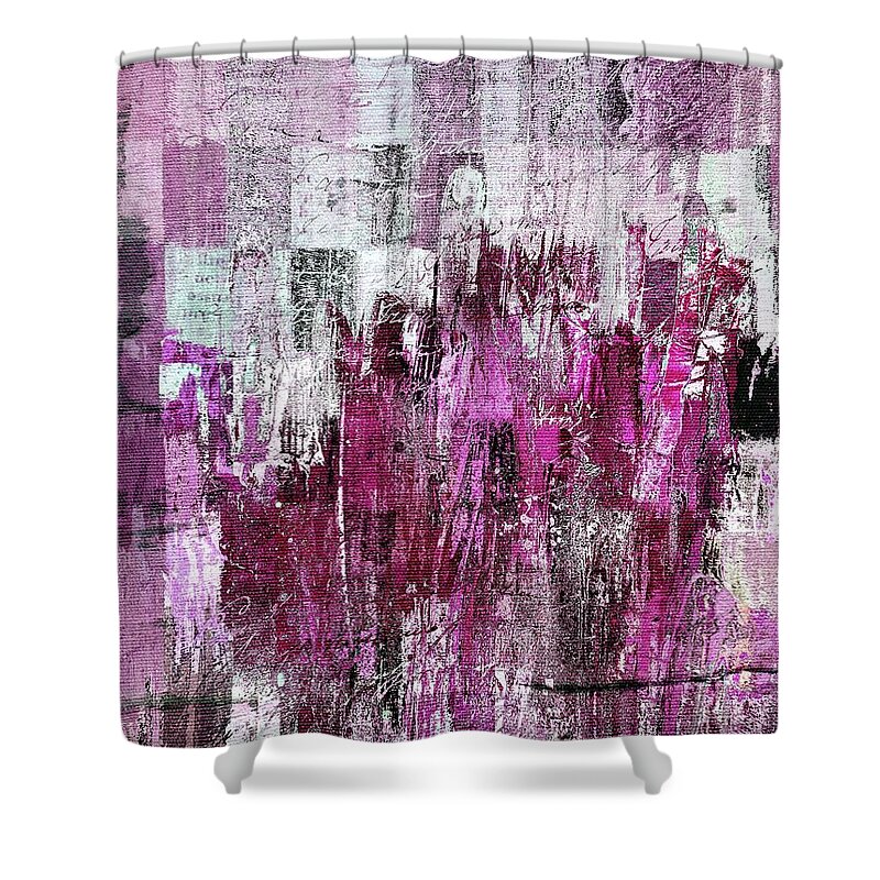 Abstract Shower Curtain featuring the digital art Ascension - c03xt-165at2c by Variance Collections