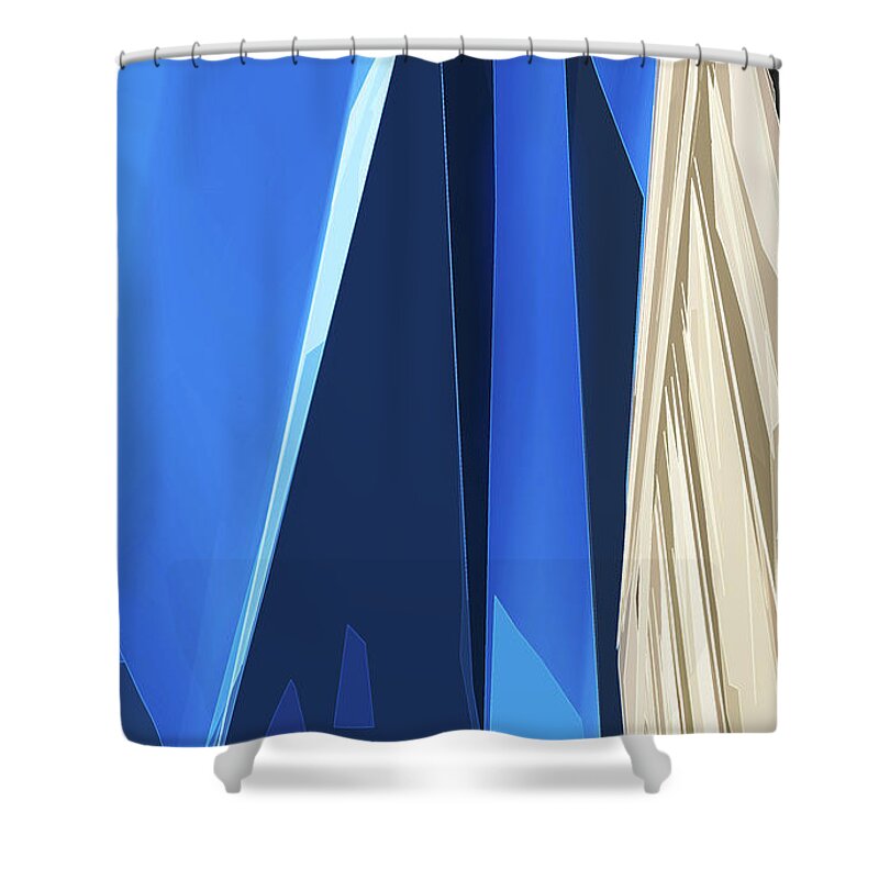 Abstract Shower Curtain featuring the digital art Ascension by Gina Harrison