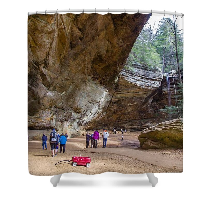 Cliff Shower Curtain featuring the photograph Ash Cave Waterfall by Kevin Craft