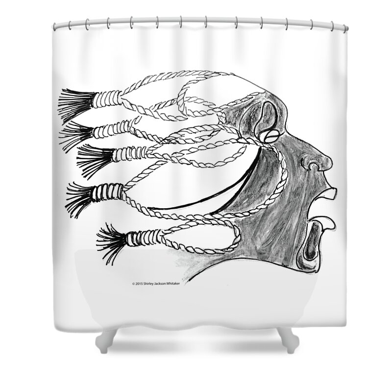 Ashes To Ashes Shower Curtain featuring the digital art Ashes 2 Ashes by Shirley Whitaker