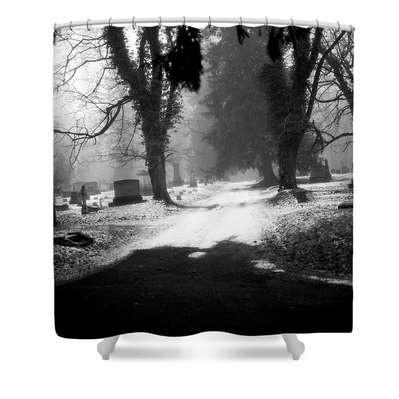 Photograph Shower Curtain featuring the photograph Ashland Cemetery by Jean Macaluso