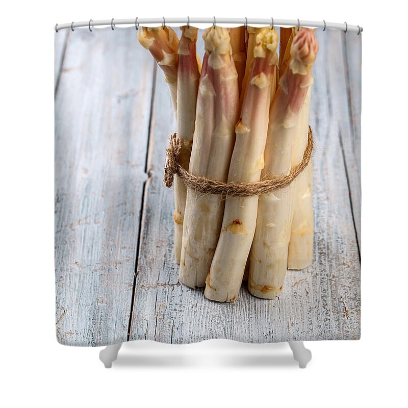 Asparagus Shower Curtain featuring the photograph Asparagus by Nailia Schwarz