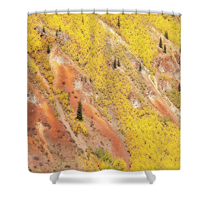 Colorado Shower Curtain featuring the photograph Aspen Mountainside by Steve Stuller