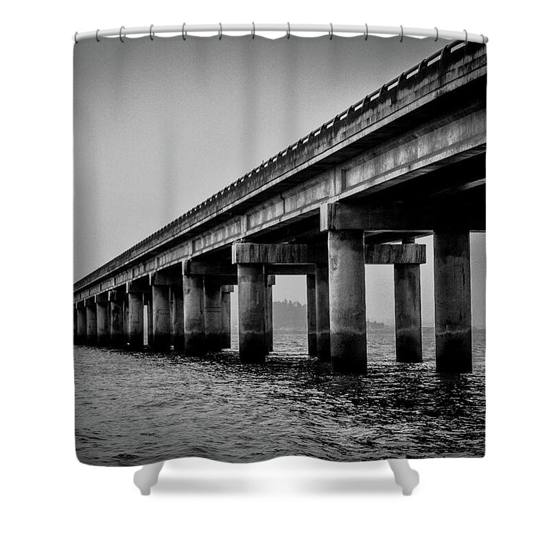 Landscape Shower Curtain featuring the photograph Astoria Bridge by Jason Brooks