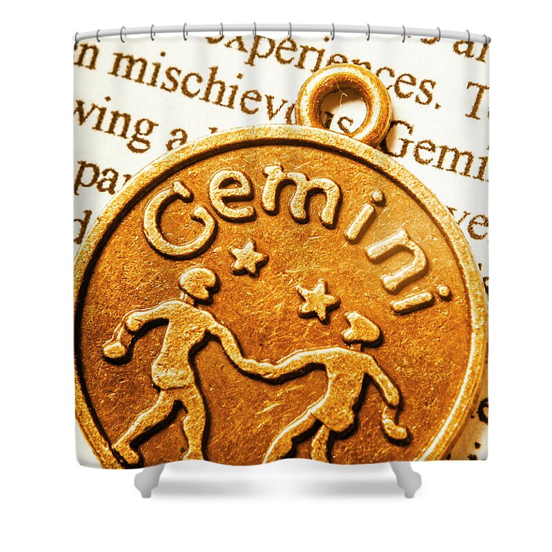 Gemini Shower Curtain featuring the photograph Astrological Gemini by Jorgo Photography