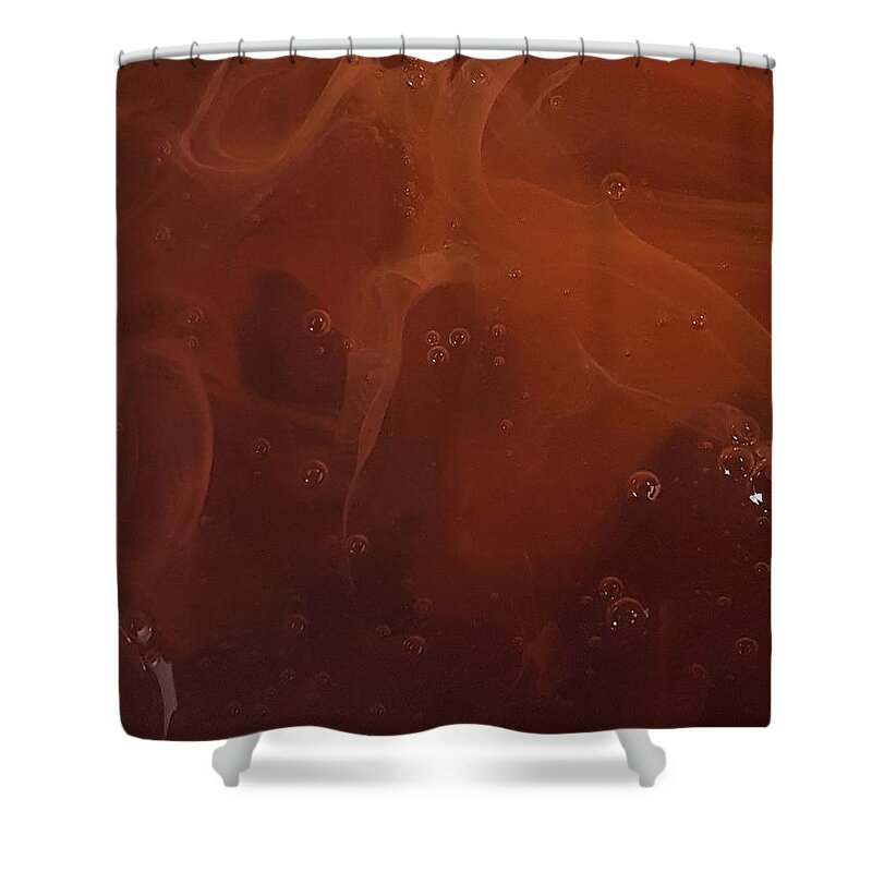  Shower Curtain featuring the painting Astronaut Is Dead by Gyula Julian Lovas
