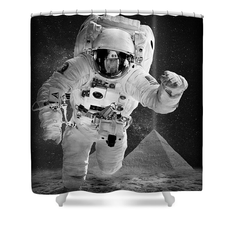 #astronautart #astronautspace #moon #astronaut #awesome #beautiful #cute #wonderful #anime #draw #drawing #paint #painting #heart #love #lovely #nice #memory #art #space #star #nebula #moonart #spaceart #eyesart #eyeart #buterfly #astronautcanvas  Shower Curtain featuring the photograph Astronaut by Tania Oliver