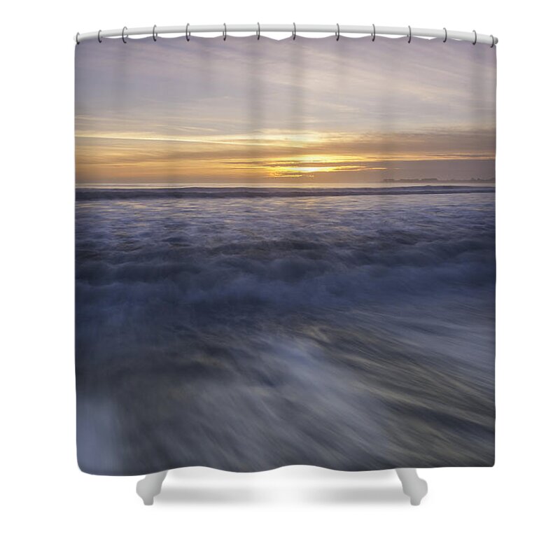 Seascape Shower Curtain featuring the photograph At Beach by Catherine Lau