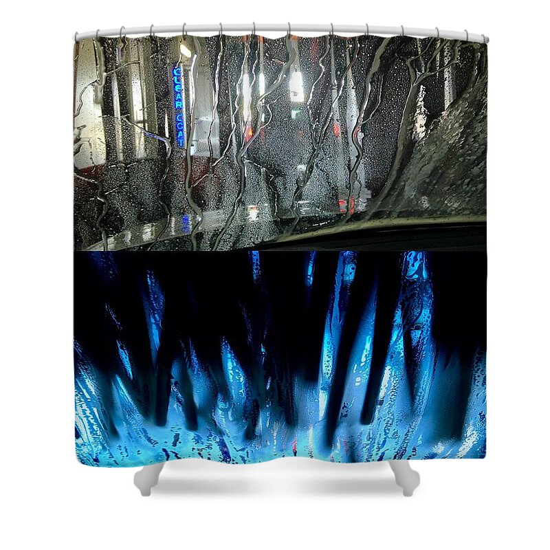 Car Wash Shower Curtain featuring the photograph At the Car Wash 13 by Marlene Burns