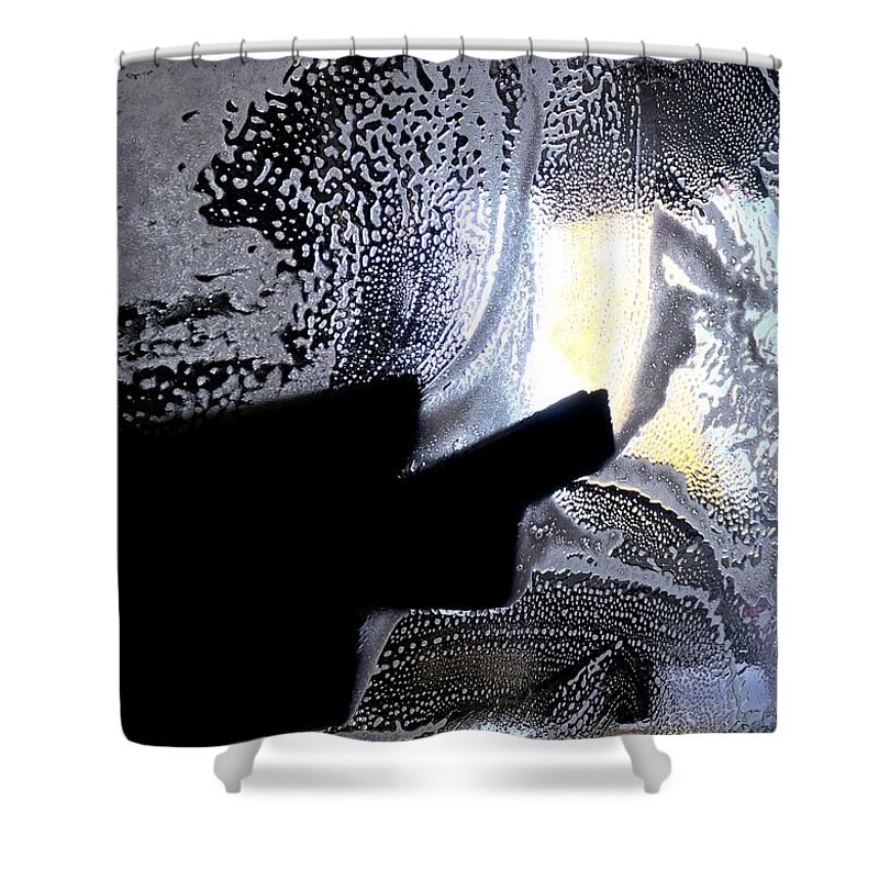 Smart Phone Photography Shower Curtain featuring the photograph At the car wash 5 by Marlene Burns