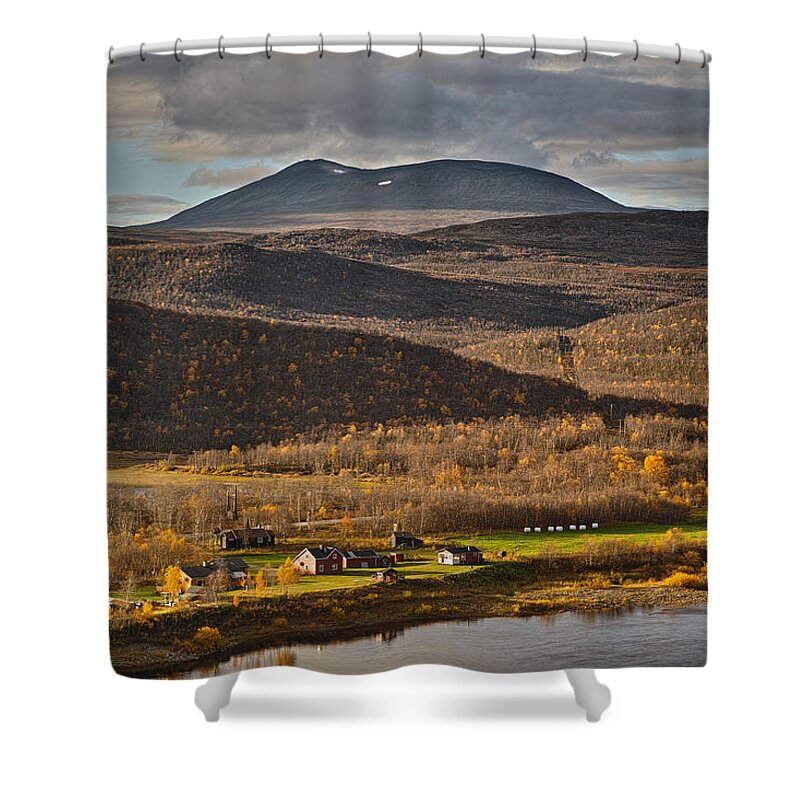 Arctic Shower Curtain featuring the photograph At the Foot of a Mountain by Pekka Sammallahti