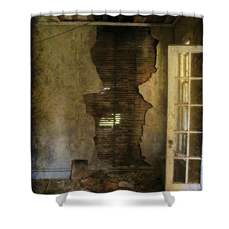 Abandoned Shower Curtain featuring the photograph At the Seams by Jessica Brawley