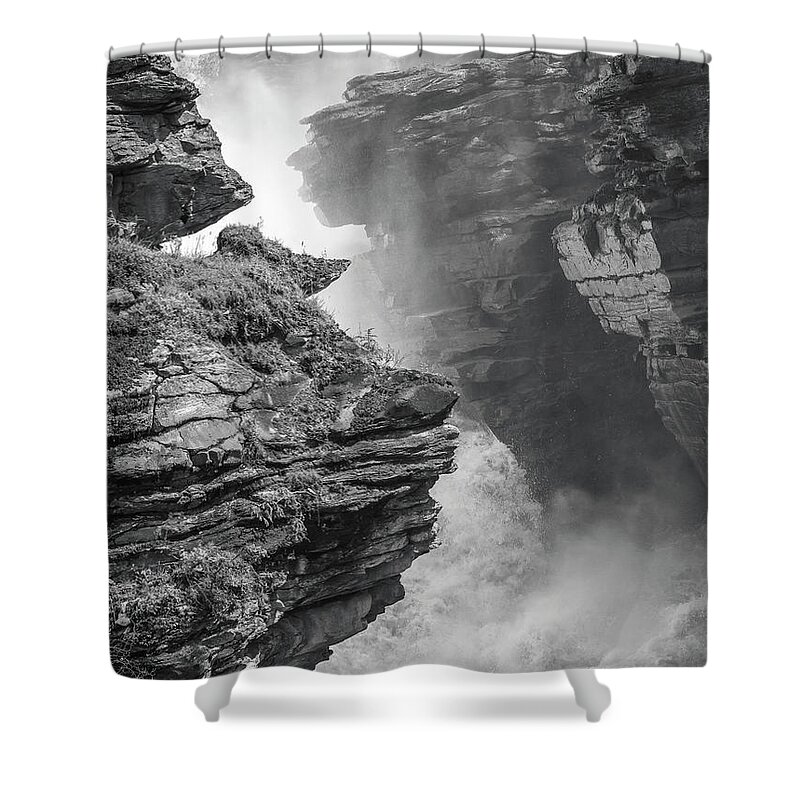 5dii Shower Curtain featuring the photograph Athabasca Falls by Mark Mille