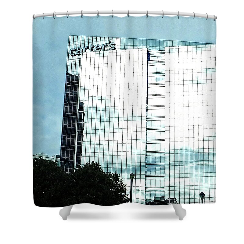 Commerce Shower Curtain featuring the photograph Atlanta Architecture 11 by Lizi Beard-Ward