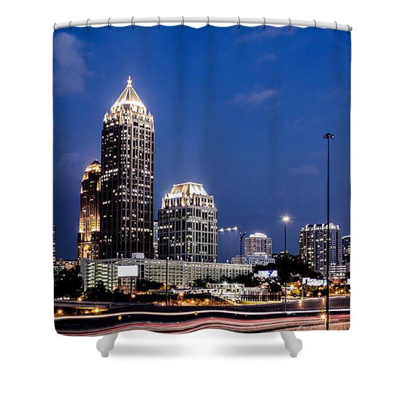 Skyline Shower Curtain featuring the photograph Atlanta Midtown by Mike Dunn