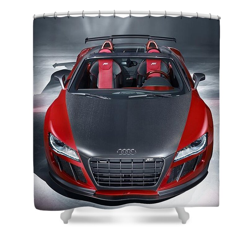 Audi Shower Curtain featuring the digital art Audi by Super Lovely