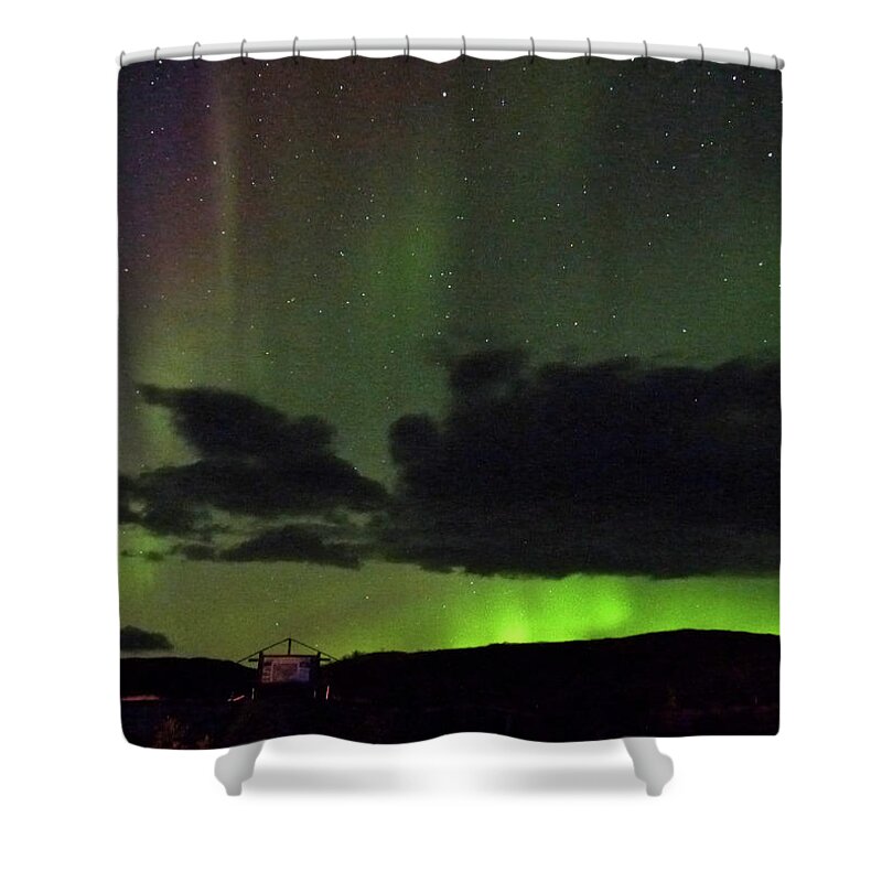 Aurora Shower Curtain featuring the photograph Aurora Activity Iceland by Amelia Racca