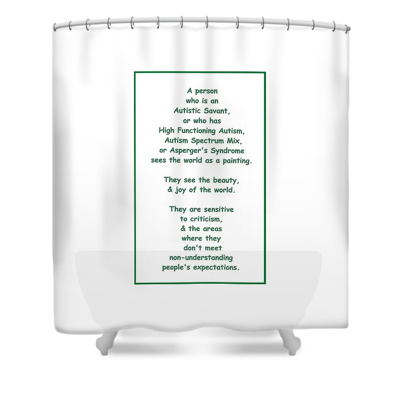 Life Shower Curtain featuring the drawing Autism Torture by Joseph Baril