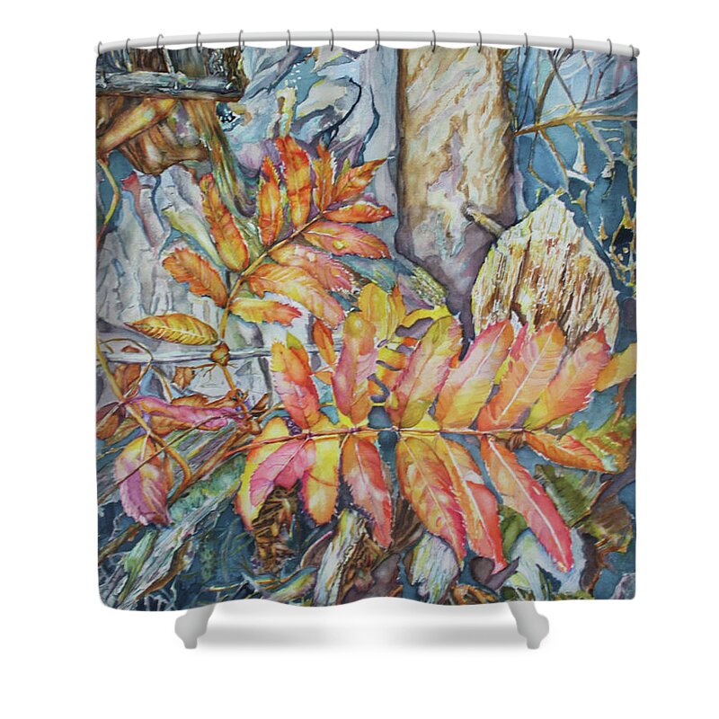 Autumn Shower Curtain featuring the painting Autum Magic by Christiane Kingsley
