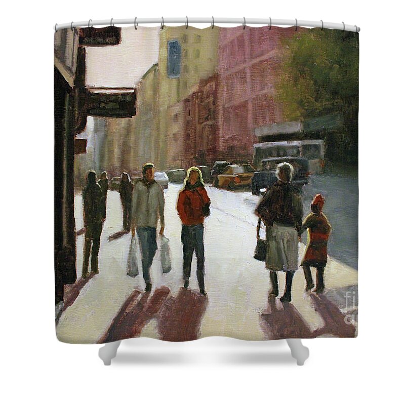Oil Painting Shower Curtain featuring the painting Autumn afternoon by Tate Hamilton
