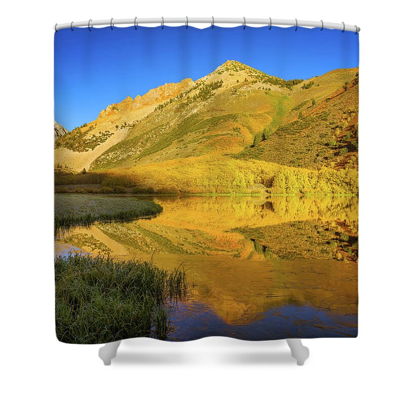 Af Zoom 24-70mm F/2.8g Shower Curtain featuring the photograph Autumn at North Lake by John Hight