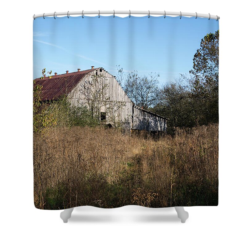 Nature Shower Curtain featuring the photograph Autumn Barn by John Benedict