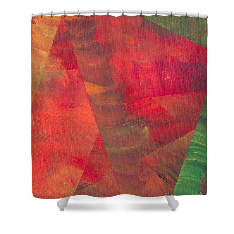Artoffoxvox Shower Curtain featuring the painting Autumn Fury by Kristen Fox