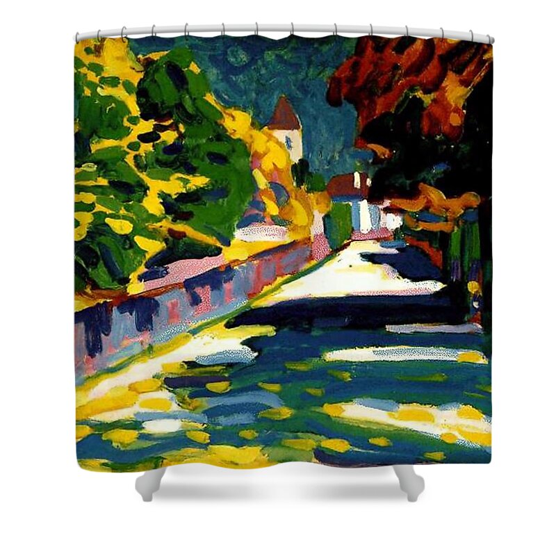 Autumn In Bavaria Shower Curtain featuring the painting Autumn in Bavaria by Wassily Kandinsky