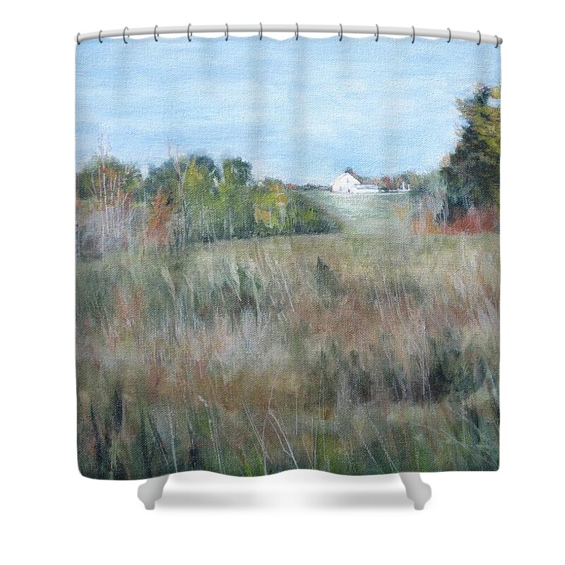 Painting Shower Curtain featuring the painting Autumn in Pennsylvania by Paula Pagliughi