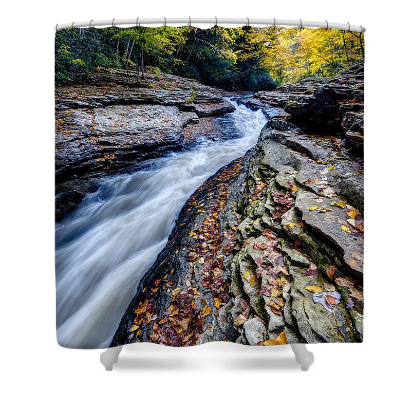 Appalachian Shower Curtain featuring the photograph Autumn in the Appalachians by Matt Hammerstein