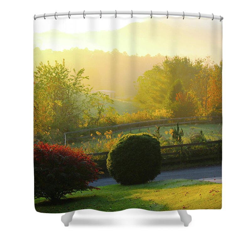 Asheville Shower Curtain featuring the photograph Autumn in The Smokey Mountains by Rod Whyte