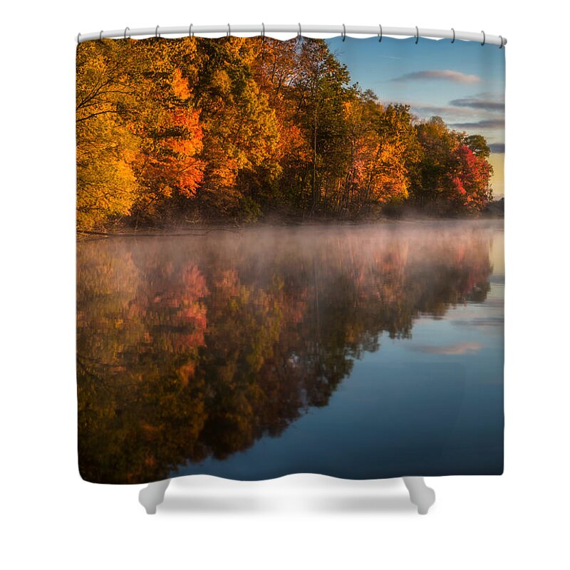 Walborn Shower Curtain featuring the photograph Autumn Lake 2 by Matt Hammerstein
