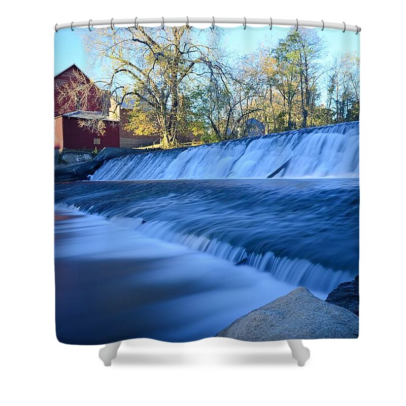 Mill Shower Curtain featuring the photograph Autumn Mill by Bonfire Photography