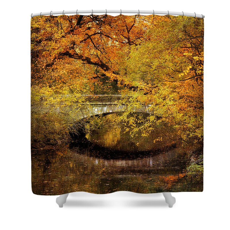 Nature Shower Curtain featuring the photograph Autumn River Views by Jessica Jenney