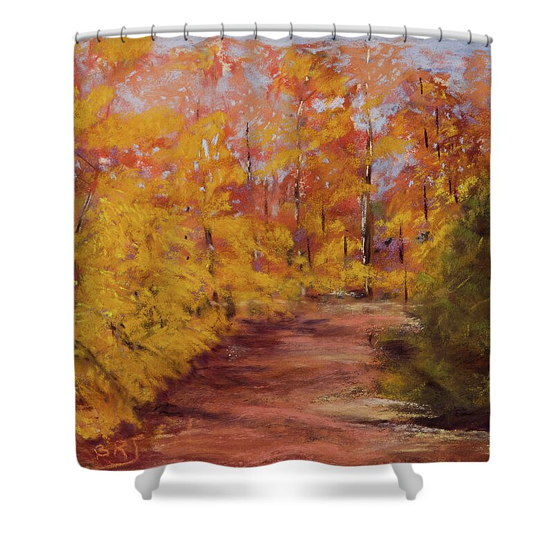 Autumn Splendor Shower Curtain featuring the painting Autumn Splendor - Fall Landscape by Barry Jones