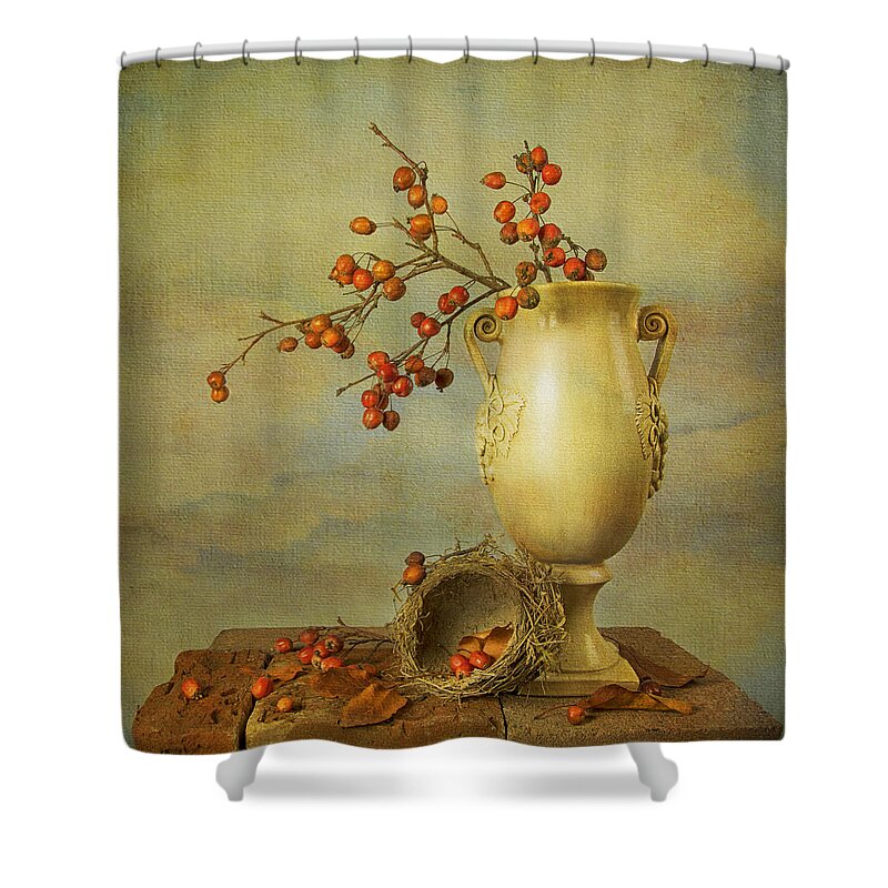 Dutch Masters Shower Curtain featuring the photograph Autumn Still Life by Theresa Tahara