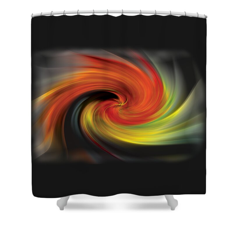 Abstract Shower Curtain featuring the photograph Autumn Swirl by Debra and Dave Vanderlaan