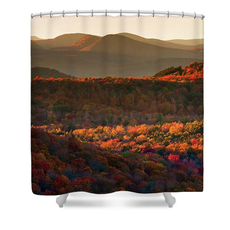 Adirondacks Shower Curtain featuring the photograph Autumn Tapestry by Neil Shapiro