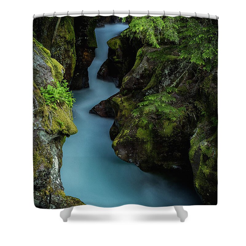 Montana Scenic Shower Curtain featuring the photograph Avalanche Creek- Glacier National Park by John Vose