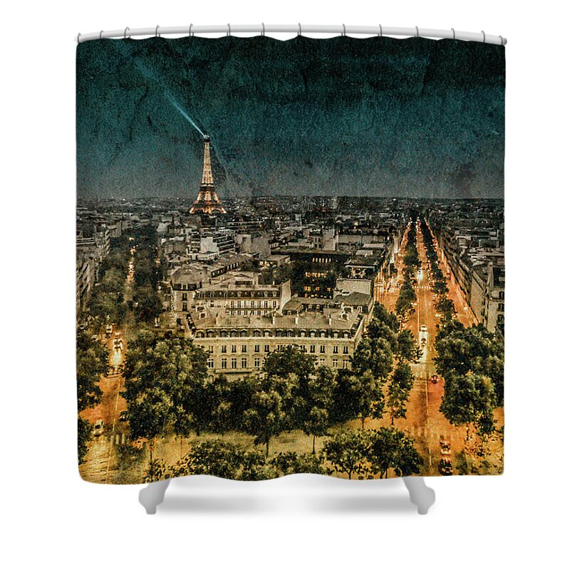 Arc_de_triomphe Shower Curtain featuring the photograph Paris, France - Avenue Kleber by Mark Forte