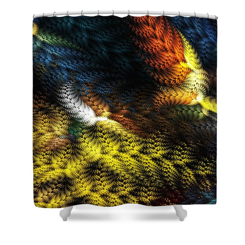 Digital Painting Shower Curtain featuring the digital art Avian Dreams 2 by David Lane