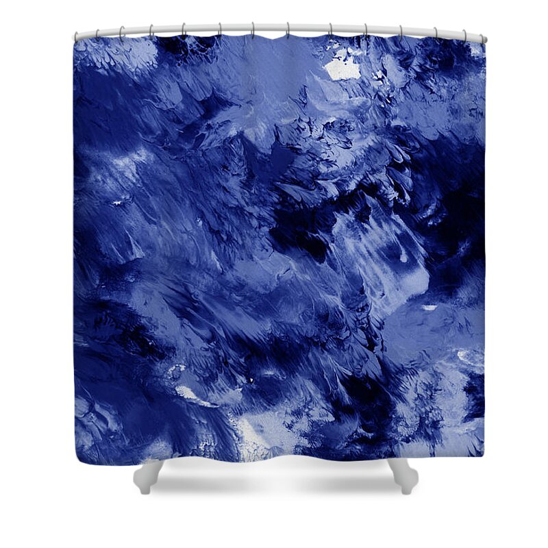 Abstract Shower Curtain featuring the painting Awakened Sky- Abstract art by Linda Woods by Linda Woods