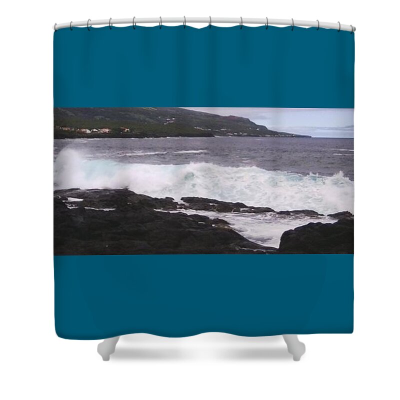 Azores Shower Curtain featuring the photograph Azores Coast 7 by Julia Woodman