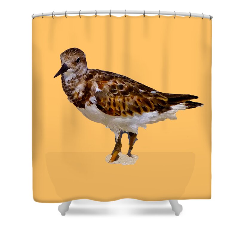 Bird Shower Curtain featuring the digital art B Bird by Francesca Mackenney