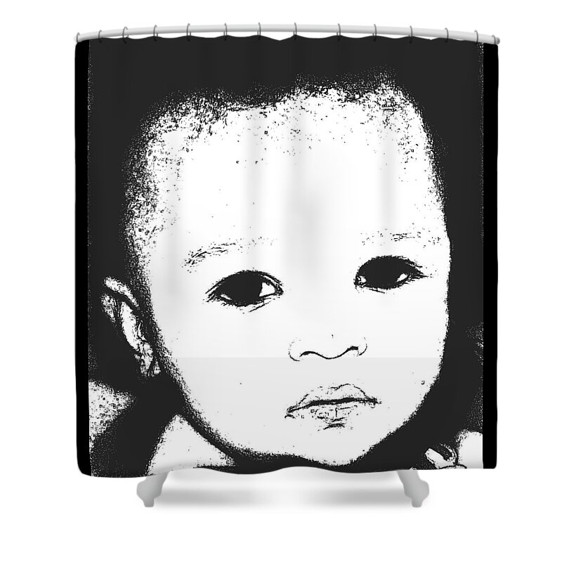 Portrait Shower Curtain featuring the photograph Baby Face 2 by Terry Wallace